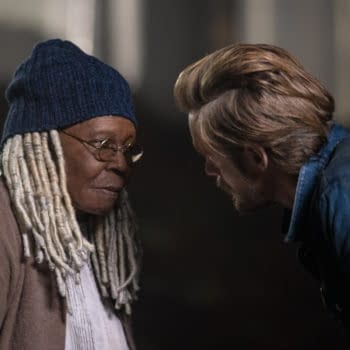 “The Vigil” — Ep#106 —Pictured: Whoopi Goldberg as Mother Abigail and Alexander Skarsgård as Randall Flagg of the CBS All Access series THE STAND. Photo Cr: Robert Falconoer/CBS ©2020 CBS Interactive, Inc. All Rights Reserved.