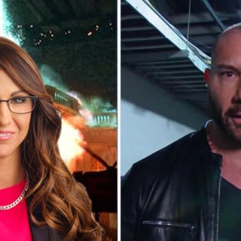 Hollywood megastar Dave Bautista is outspoken about his hatred of fellow WWE Hall-of-Famer Former President Donald Trump and his various Republican allies, including Congresswoman Lauren Boebert, pictured here in front of aliens blowing up the White House