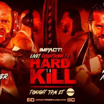 Match graphic for Josh Alexander vs Brian Myers at Impact Hard to Kill