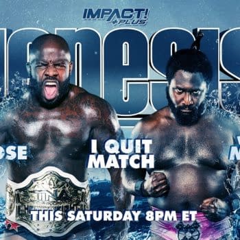 Match graphic for Moose vs Willie Mack at Impact Genesis