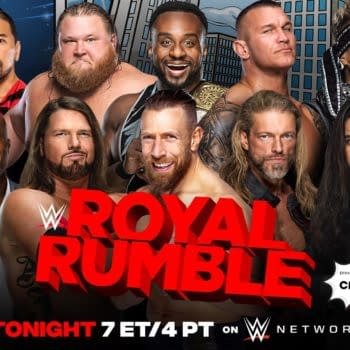 Match graphic for the mens Royal Rumble match.