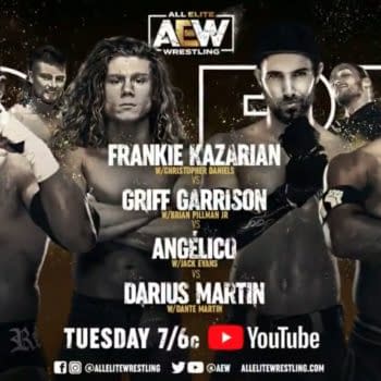 In a Fatal Four-Way match on Dark, Frankie Kazarian, Griff Garrison, Angelico, and Darius Martin will face each other.