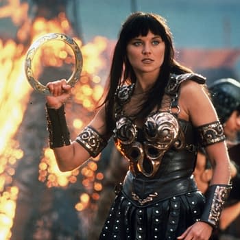 Xena star Lucy Lawless has soem words for Kevin Sorbo. (Image: WarnerMedia)