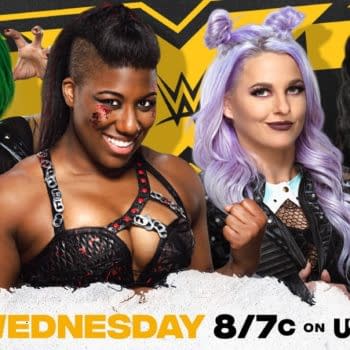 Shotzi Blackheart and Ember Moon team up to take on Candice LeRae and Indi Hartwell in the Dusty Rhodes Classic tournament