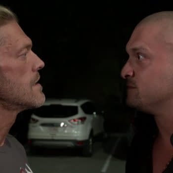 Edge faces off with Karrion Kross in the NXT parking lot