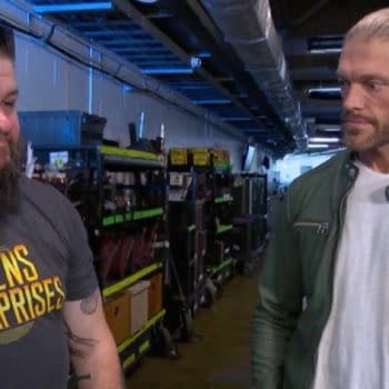 Kevin Owens and Edge are wondering when the booking for Elimination Chamber will be finished like the rest of us on WWE Smackdown.