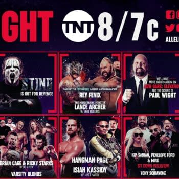 The lineup for AEW Dynamite tonight on TNT at 8PM Eastern.