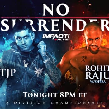 Impact No Surrender Match Graphic for TJP vs. Rohit Raju for the X-Division Championship