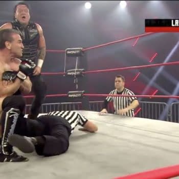 A crazed Ken Shamrock assaulted a referee, Sami Callihan, and several security guards to get himself suspended by Impact Wrestling