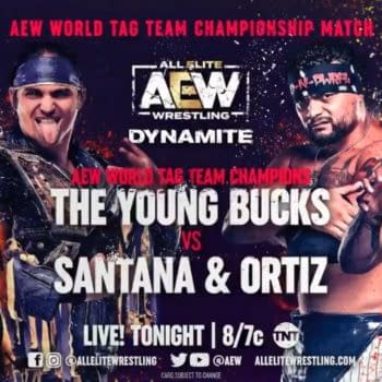 The Young Bucks will defend the AEW Tag Team Championships against Santana and Ortiz on Dynamite tonight.