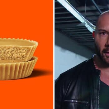 Dave Bautista can't stop eating Reese's Ultimate Peanut Butter Lovers Cups.