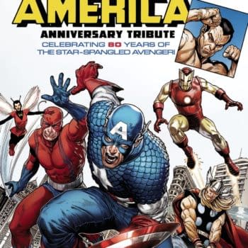 The cover for Captain America Anniversary Tribute #1 by Steve McNiven from Marvel Comics.