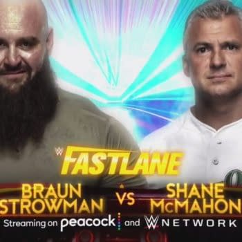 Match graphic for Braun Strowman vs. Shane McMahon at WWE Fastlane
