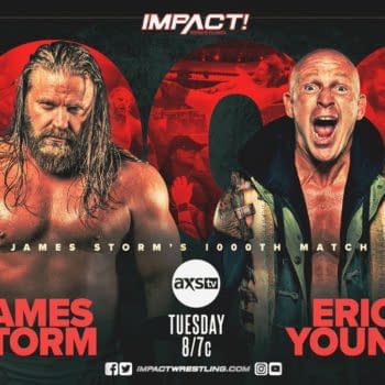 Cowboy James Storm will compete in his 1000th match against Eric Young on Impact Wrestling next week.