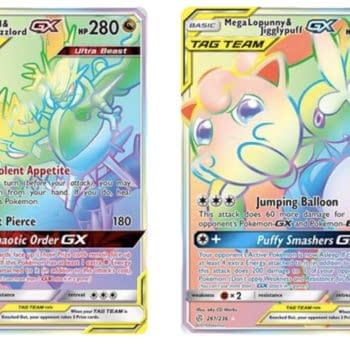Rainbow Rare Tag Team Cards of Pokémon TCG: Cosmic Eclipse Part 3
