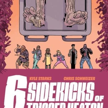 The Six Sidekicks of Trigger Keaton, a new action-mystery series from Eisner-nominees Kyle Starks (SexCastle, Assassin Nation) and Chris Schweizer (Crogan Adventures).