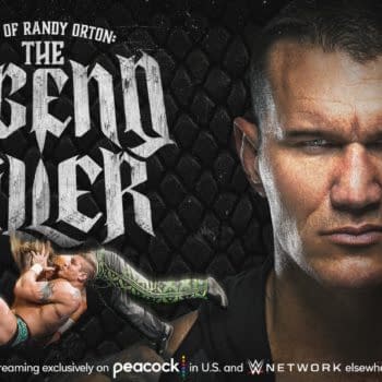 WWE graphic promoting the debut of The Best of Randy Orton: The Legend Killer this week on Peacock and the WWE Network.