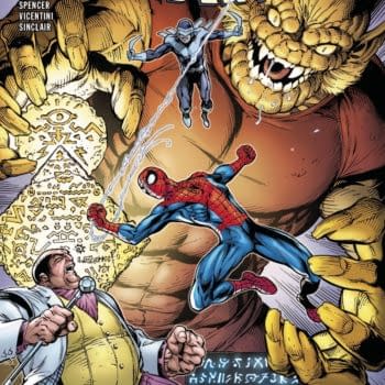 The Mark Bagley main cover to Amazing Spider-Man #64, by Nick Spencer and Federico Vicentini, in stores from Marvel Comics on Wednesday, April 21st, 2021