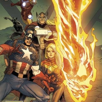 Leinil Francis Yu's cover to Avengers #44, by Jason Aaron and Javi Garron, in stores from Marvel Comics on April 7th, 2021.