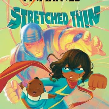 The cover to Ms. Marvel: Stretched Thin, the new middle-grade original graphic novel written by Nadia Shammas and illustrated by Nabi H. Ali coming to stores on September 7th, 2021