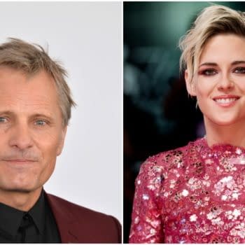 L-R: Actor Viggo Mortensen at the 2017 Film Independent Spirit Awards on the beach in Santa Monica. Editorial credit: Jaguar PS / Shutterstock.com | Kristen Stewart attends the premiere of the movie "Seberg" during the 76th Venice Film Festival on August 30, 2019 in Venice, Italy. Editorial credit: Andrea Raffin / Shutterstock.com