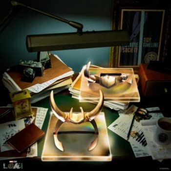 Loki and Sylvie Receive Limited Edition Replica Horns Set
