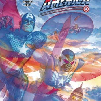 Cover image for APR210841 UNITED STATES OF CAPTAIN AMERICA #1 (OF 5), by (W) Josh Trujillo, Christopher Cantwell (A) Dale Eaglesham, Jan Bazaldua (CA) Alex Ross, in stores Wednesday, June 30, 2021 from MARVEL COMICS