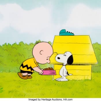 Snoopy and Charlie Brown Animation Cel Hits Auction