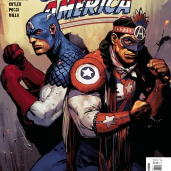 Cover image for JUN210696 UNITED STATES OF CAPTAIN AMERICA #3 (OF 5), by (W) Darcie Little Badger, Christopher Cantwell (A) Dale Eaglesham, David Cutler (CA) Gerald Parel, in stores Wednesday, August 25, 2021 from MARVEL COMICS