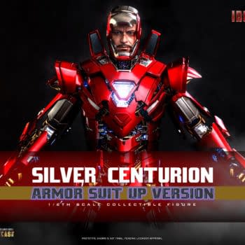 Iron Man 3 Silver Centurion Armor Suit Deploys into Action with Hot Toys