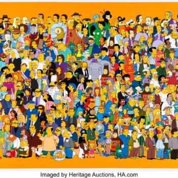 Massive & Iconic Poster of The Simpsons Cast Hits Auction