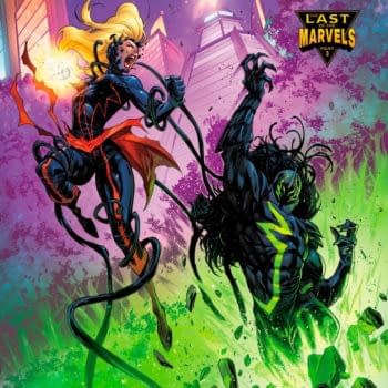 Cover image for Captain Marvel #34, by Kelly Thompson and Sergio Davila, main cover by Iban Coello, in stores Wednesday, 1, 2021 from Marvel