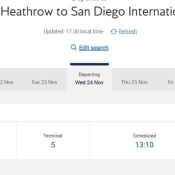 BA Cancels London-To-San Diego Direct Flight Before SDCC Thanksgiving
