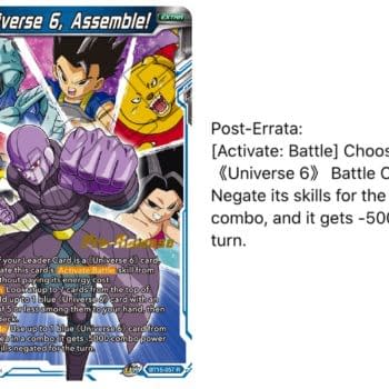 Dragon Ball Super Card Game Issues Errata for “Universe 6, Assemble!”
