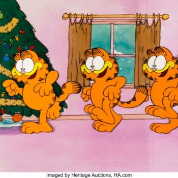 Get Festive With This Garfield Christmas Special Production Cel