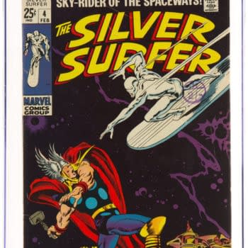 Thor Swings His Mighty Hammer At Silver Surfer At Heritage Auctions