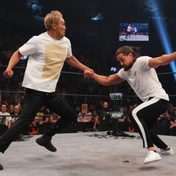 Kazuchika Okada and Jay White brawl on AEW Dynamite ahead of Forbidden Door. [Photo: All Elite Wrestling]