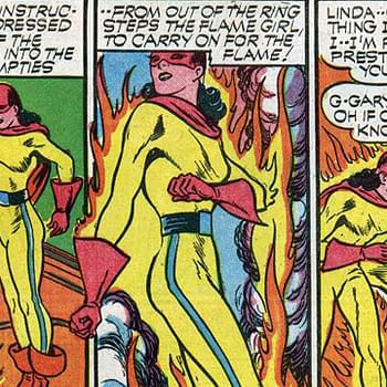Wonderworld Comics #30 (Fox, 1941) featuring Flame Girl.