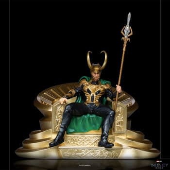 Loki Sits on the Throne with Iron Studios New Exclusive SDCC Statue 
