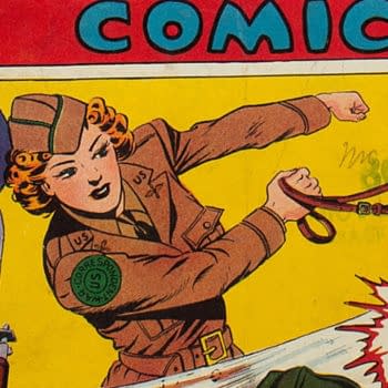 Camera Comics #3 (1945) featuring Linda Lens as inspired by Margaret Bourke-White.