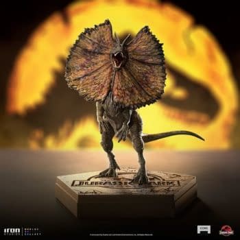 Cover Your Eyes as Iron Studios Unleashes Jurassic Parks Dilophosaurus 