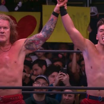 Chris Jericho and Sammy Guevara celebrate victory on AEW Dynamite