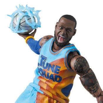 Space Jam: A New Legacy Lebron James Dunks on MAFEX 