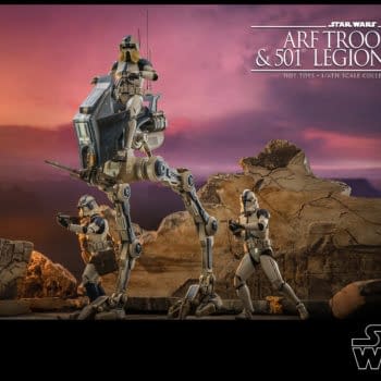 Hot Toys Unveils Star Wars: The Clone Wars ARF Trooper and AT-RT Set