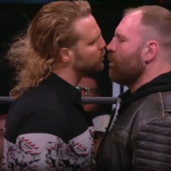 Hangman Adam Page gets in Jon Moxley's face on AEW Dynamite.