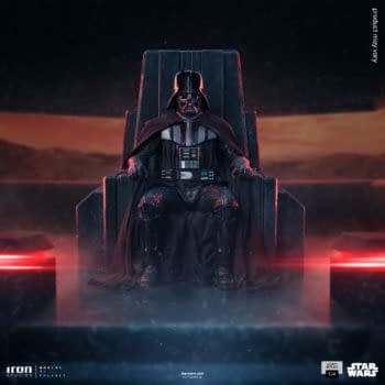 Darth Vader Sits One His Throne with Iron Studios Next Star Wars Statue 