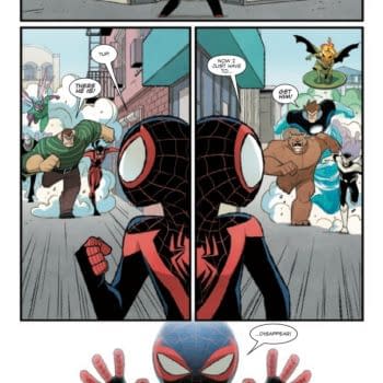 Interior preview page from PETER PARKER & MILES MORALES SPIDER-MAN DOUBLE TROUBLE #3 GURIHIRU COVER