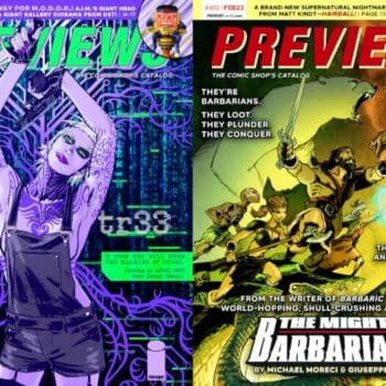 The Mighty Barbarians & W0rldtr33 On Previews April 2023 Cover