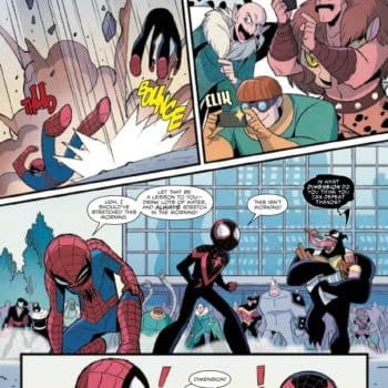 Interior preview page from PETER PARKER & MILES MORALES: SPIDER-MEN - DOUBLE TROUBLE #4 GURIHIRU COVER