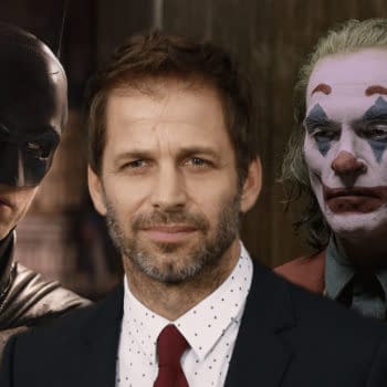 Director Zack Snyder attends the world premiere of "Man of Steel" at Alice Tully Hall at Lincoln Center on June 10, 2013 in New York City, photo by Debby Wong / Shutterstock.com. The Batman, Joker images courtesy Warner Bros.